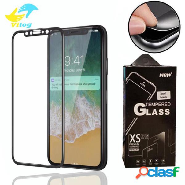 For iphone 8 plus x xr xs max 3d full cover color tempered