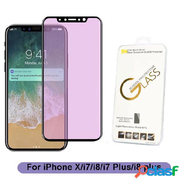 For iphone x /10 tempered glass full cover for iphone 8 8