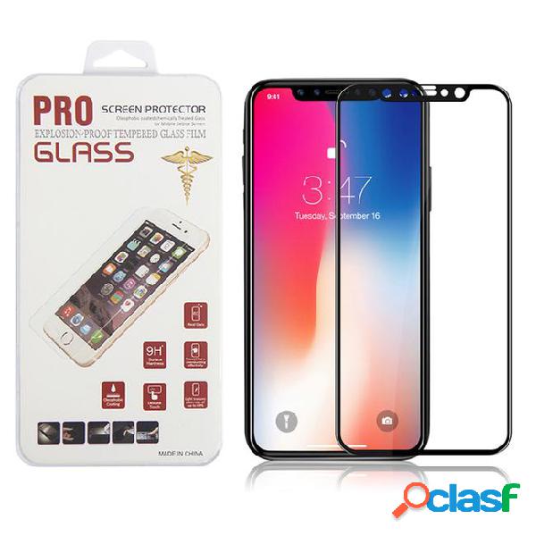 For iphone x 3d full cover colorful tempered glass soft edge