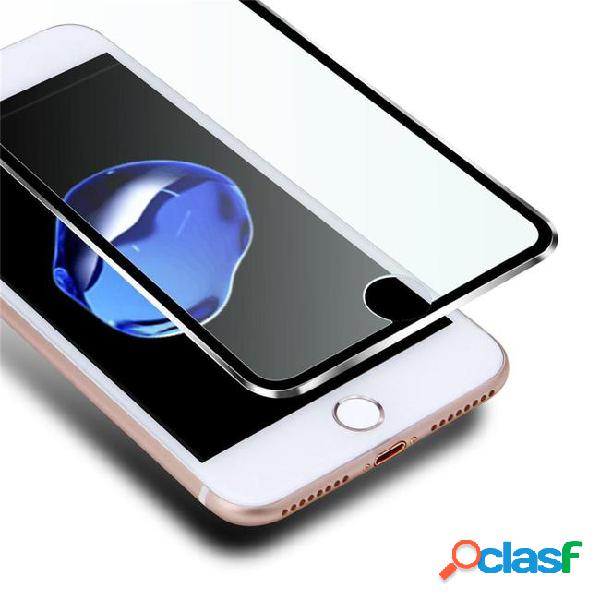 For iphone x 8 7 6 6s plus titanium rim tempered glass full