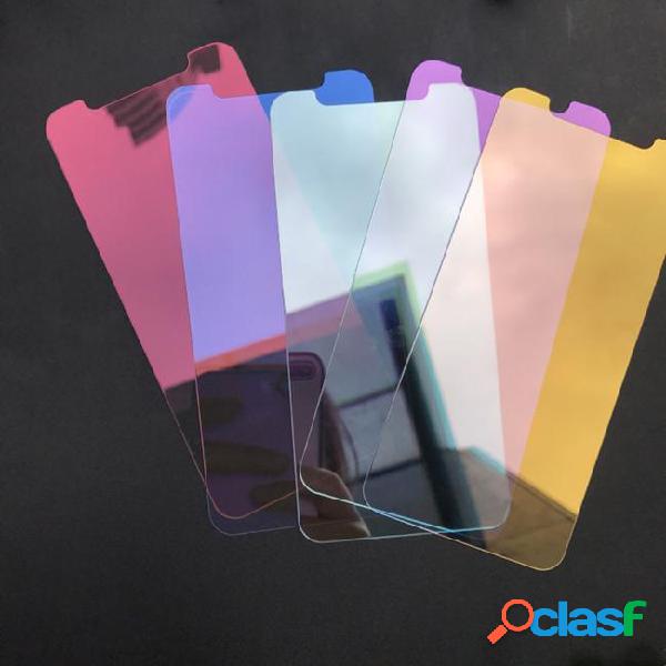 For iphone xr xs max mirror tempered glass colorful front