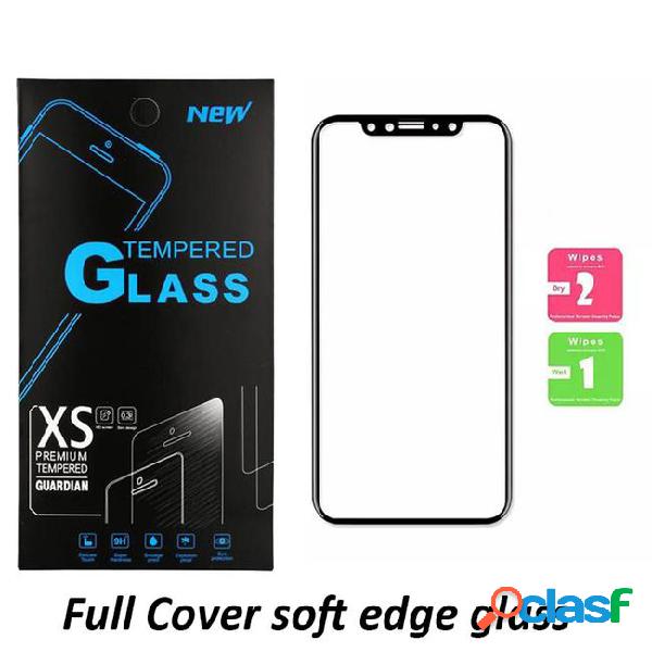 For iphone xs max xr full cover edge tempered glass no pop