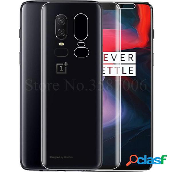 For oneplus 6 scratch proof 3d tpu soft film full cover