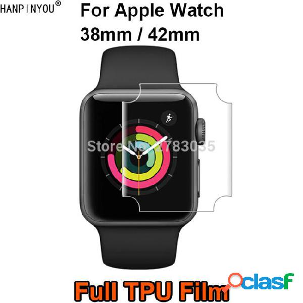 For watch series 1 2 3 38mm 42mm full coverage soft tpu film