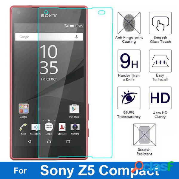 For z5 compact screen protector 9h tempered glass for sony