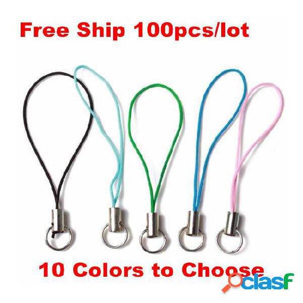 Free ship 100pcs (10 colors) diy jewelry mobile cell phone