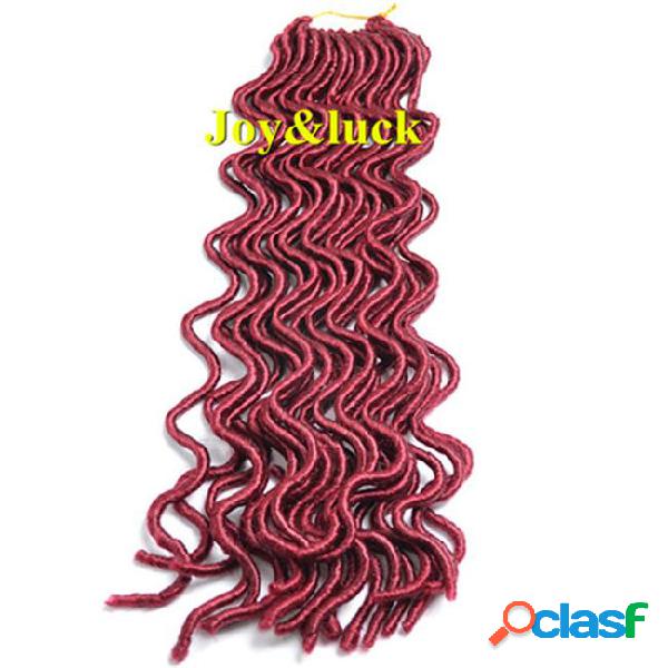 Free shipping 24inch 100g 24strands soft wavy faux locs
