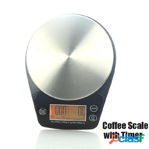 Free shipping mini v60 coffee drip scale with timer 0.1g to