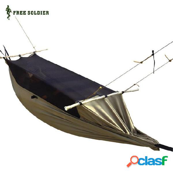 Free soldier hammock tent with anti mosquito net mesh