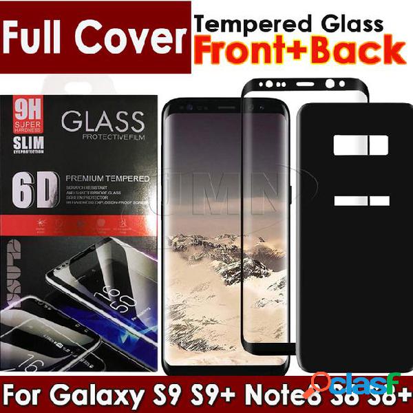 Front and back 6d curved full cover tempered glass screen