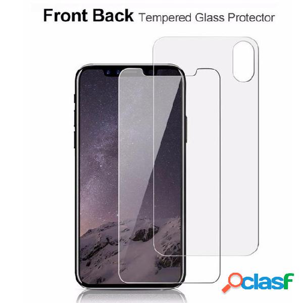 Front and back clear tempered glass for iphone xs max xr xs