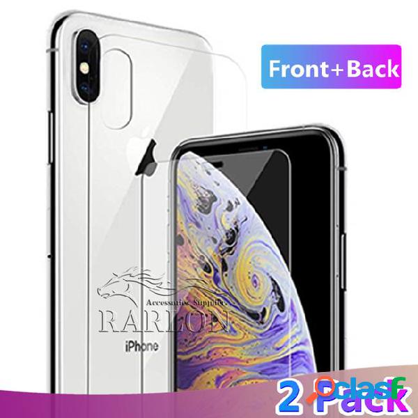 Front and back tempered glass screen protector hd clear
