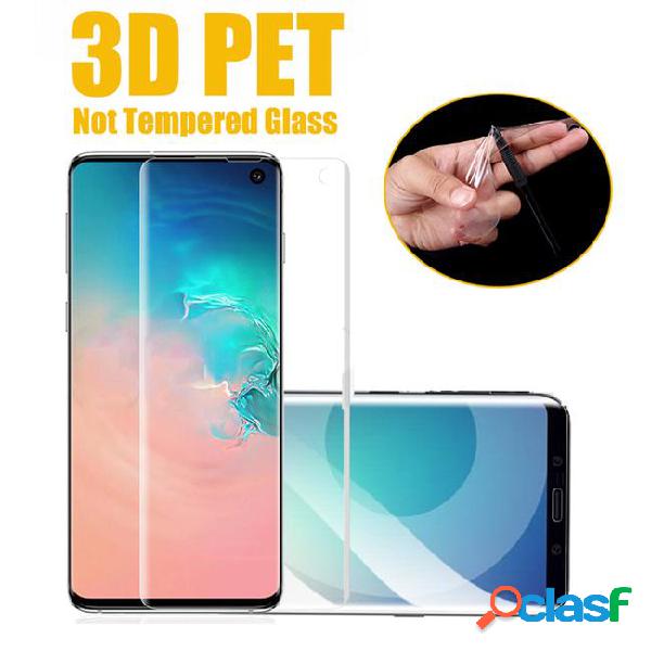 Full coverage 3d curved soft screen protector pet for
