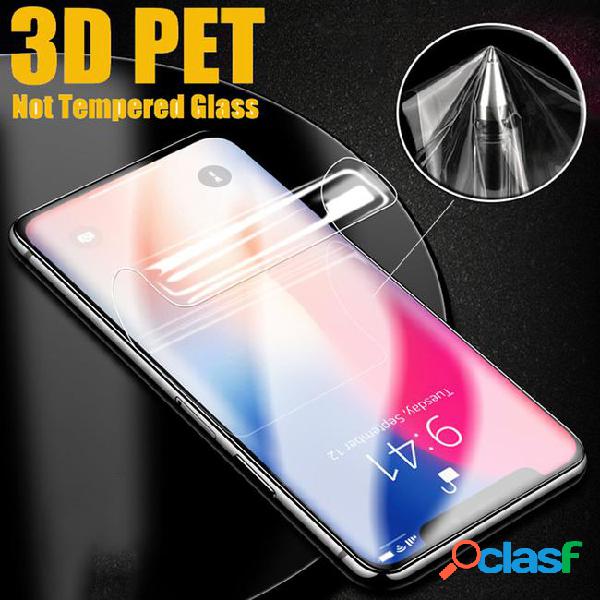 Full coverage 3d curved soft screen protector pet for iphone