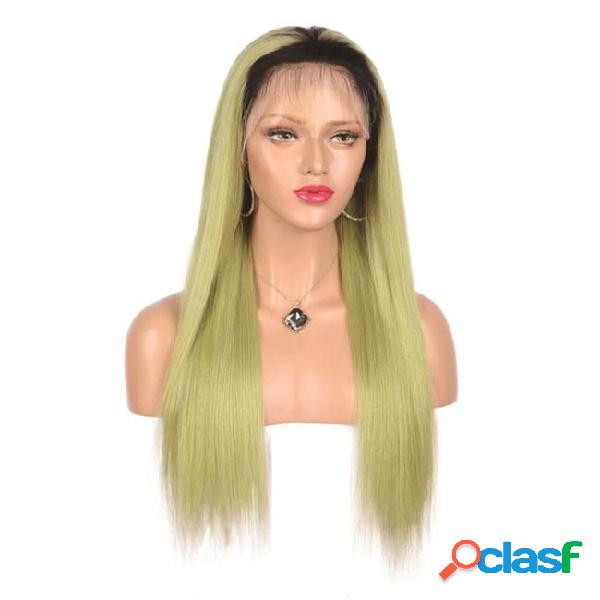Full lace human hair wigs pre plucked with baby hair silky
