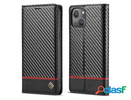 Funda PU + TPU LC.IMEEKE textura de fibra de carbono con