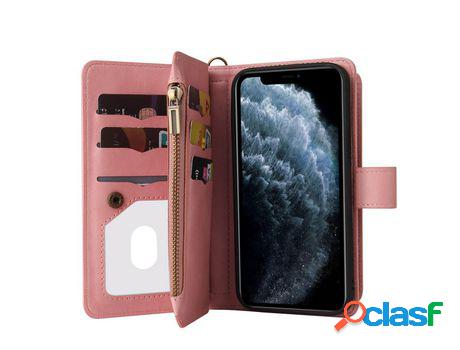 Funda PU + TPU con um bolso con zíper no suporte con 15