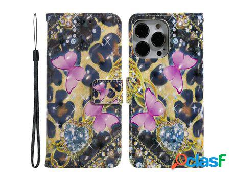 Funda PU + TPU decorazón de pontos claros anti-queda con