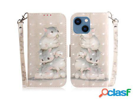 Funda PU + TPU decorazón de pontos claros con suporte y