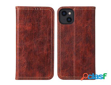 Funda PU + TPU textura vintage a prueba de choques