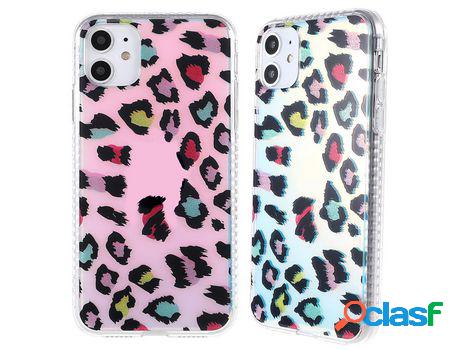 Funda TPU Glitter patrón de leopardo a prueba de choques