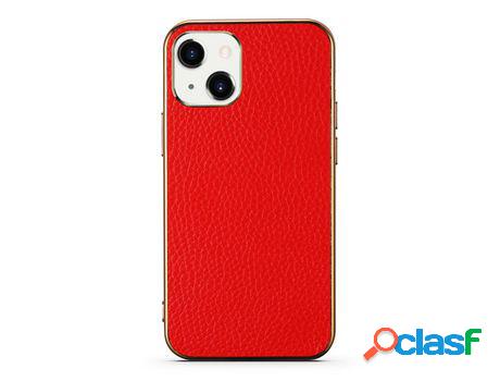 Funda TPU + couro genuino à prova de poeira galvanizado