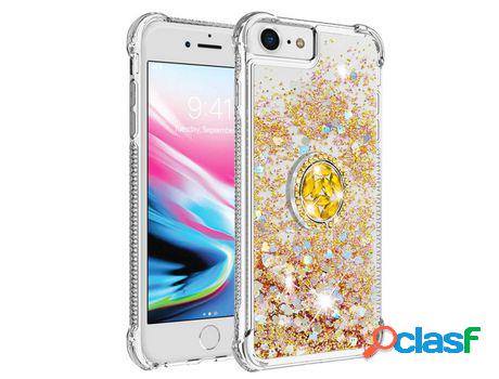 Funda TPU patrón de lantejoulas de brilho con muleta