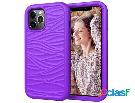 Funda TPU textura ondulada antiderrapante desmontable 2 en 1