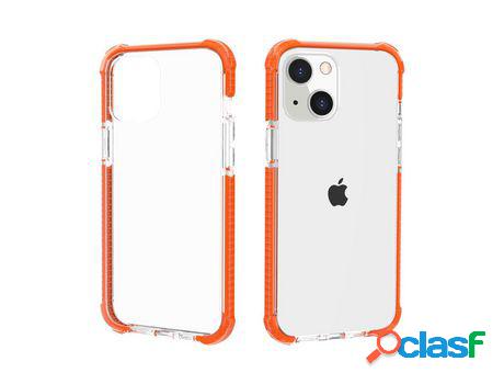 Funda de acrílico a prueba de choques naranja transparente