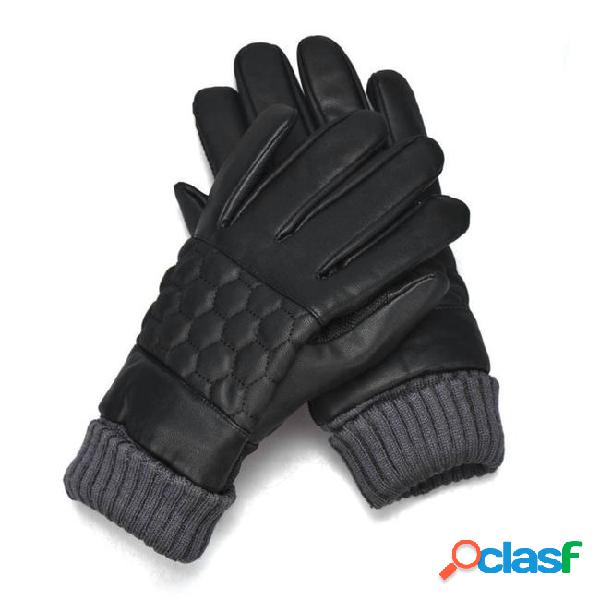 Fur wool glover winter mittens anti slip gloves for screens