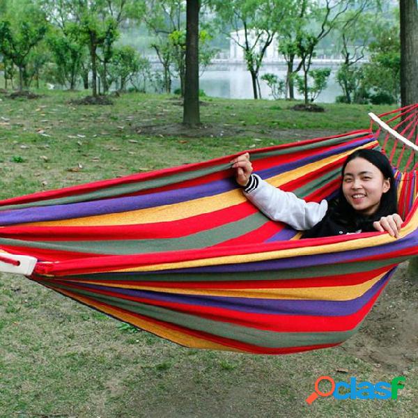 Garden hammock hang 300kg load-bearing canvas picnic garden