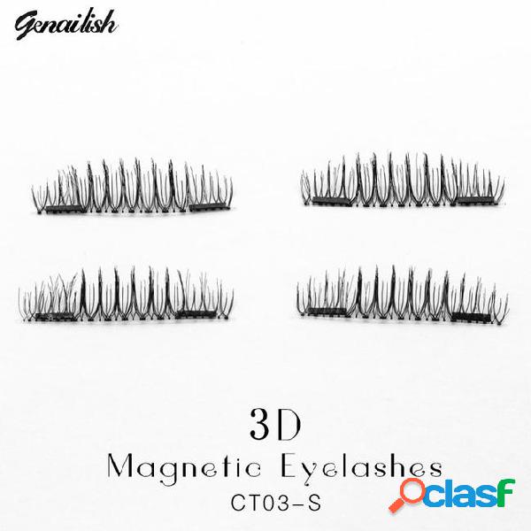 Genailish 6d magnetic eyelashes double magnet eyelashes