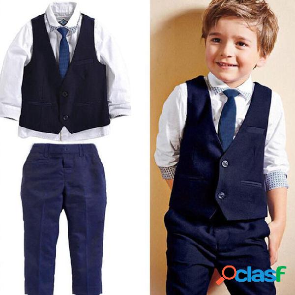 Gentleman kids toddler infant baby boys formal suit tops