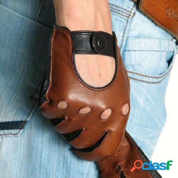 Genuine leather men gloves fashion casual breathable