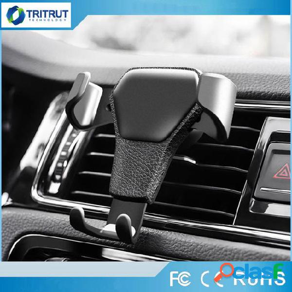 Gravity car holder for phone in car air vent clip mount no