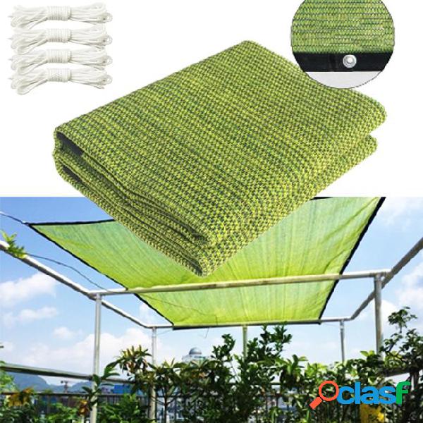 Green sun shelter outdoor mesh beach shade net with hang