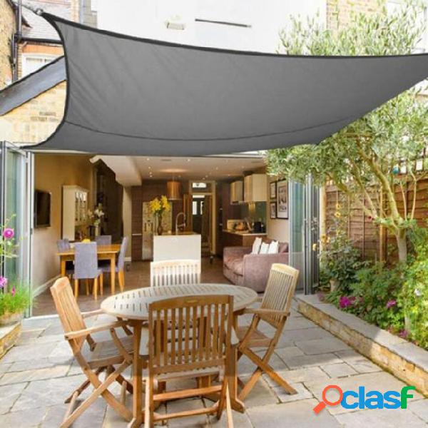 Grey square 3x3/4x4m retractable sun shade shelter 160gsm