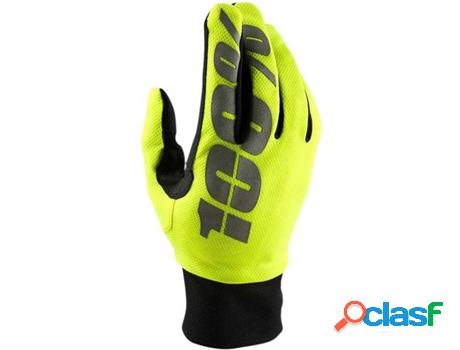 Guantes para 100% Hydromatic Waterproof Amarillo Neon Negro
