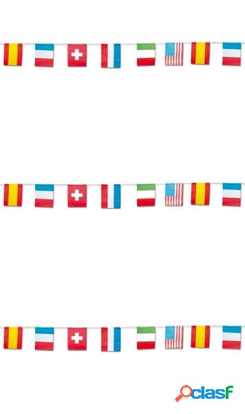 Guirnalda de Banderines Internacionales Papel