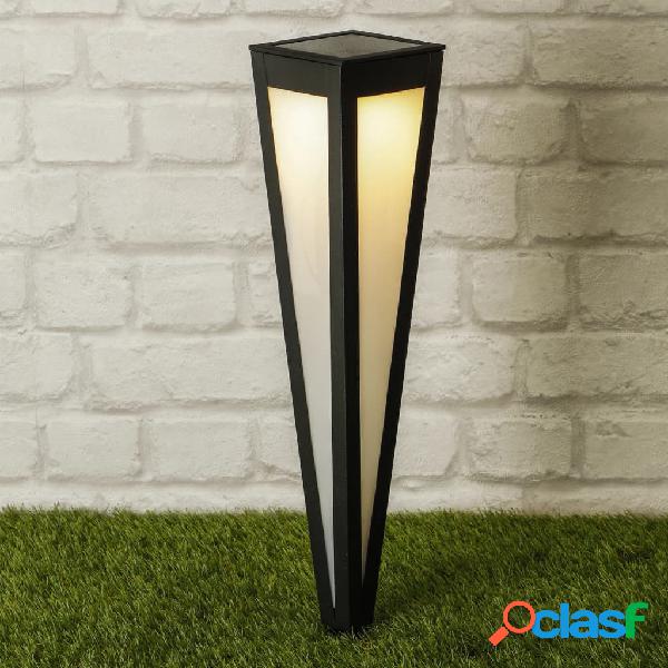 HI Lámpara solar LED de jardín con estaca negra 58 cm