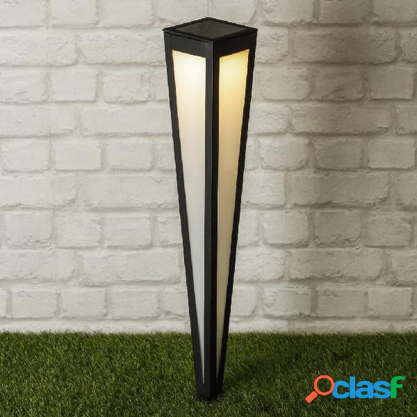 HI Lámpara solar LED de jardín con estaca negra 75 cm