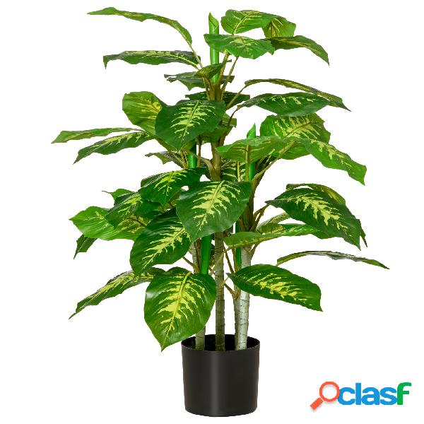 HOMCOM Aglaonema Artificial Planta Sintética de 95 cm con