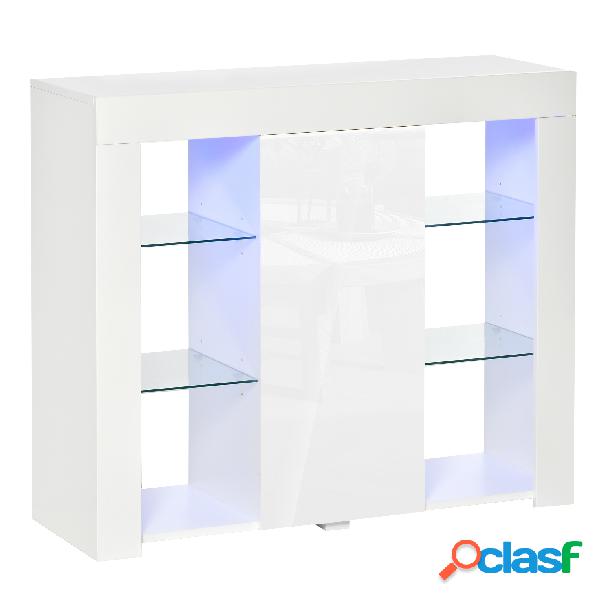 HOMCOM Aparador Moderno con Luces LED Mueble Buffet con 1