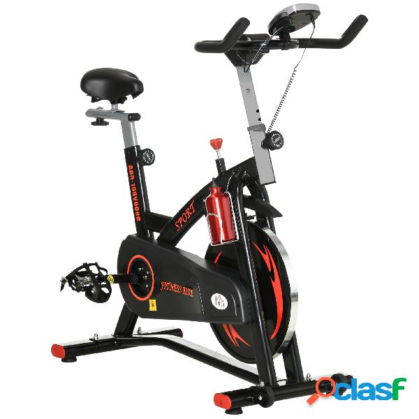 HOMCOM Bicicleta Estática de Fitness con Pantalla LCD