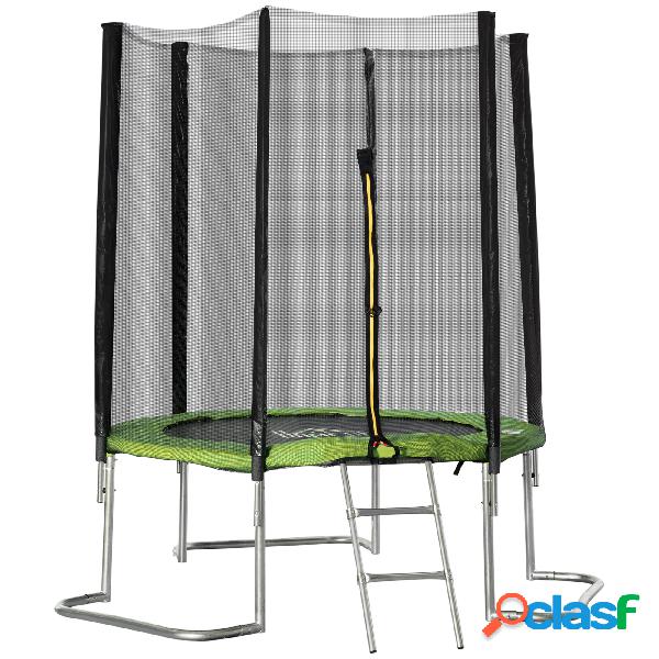 HOMCOM Cama Elástica de Jardín Ø223 cm Trampolín para