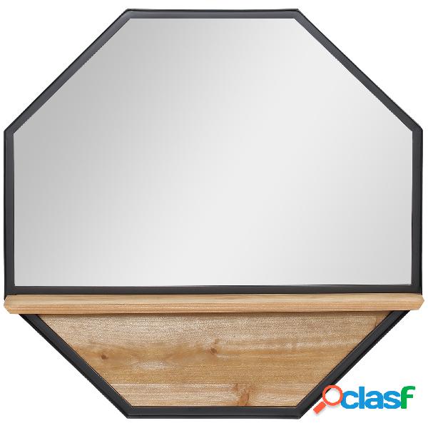 HOMCOM Espejo Decorativo de Pared 61x61 cm Espejo Octágono