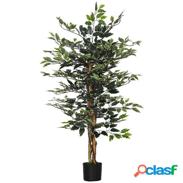 HOMCOM Ficus Artificial de 130 cm Planta Artificial de 702