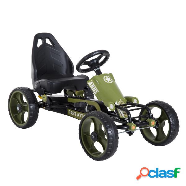 HOMCOM Go-Kart a Pedales para Niños de +3 Años Coche de