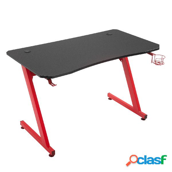 HOMCOM Mesa Gaming 120x65x74,5 cm Escritorio Ergonómico