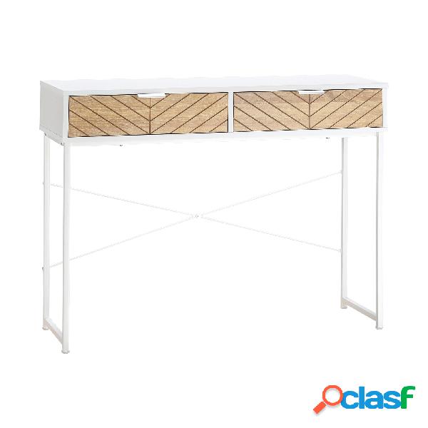 HOMCOM Mesa de Consola 100x30x75 cm Mesa de Entrada con 2